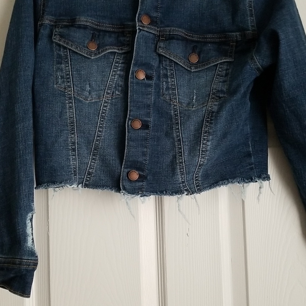 American Rag Off The Rack Distressed Denim Jacket - Picture 3 of 12